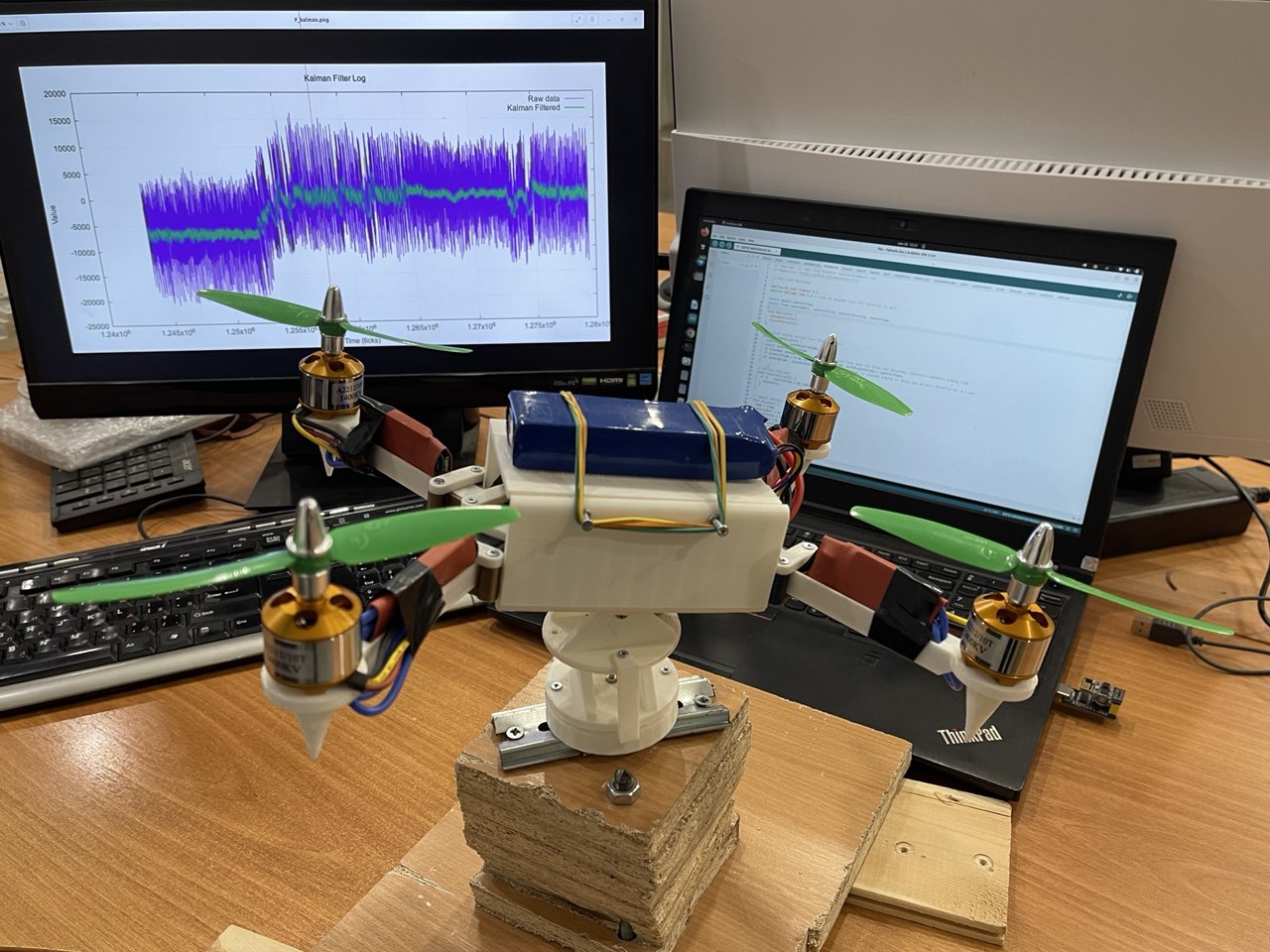 Экспериментальная установка квадрокоптера